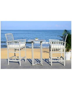 Safavieh Pate Indoor/Outdoor 3pc Bar Table Bistro Set Home
