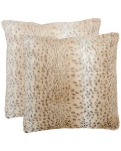 Safavieh Set Of 2 Snow Leopard Pillows Home