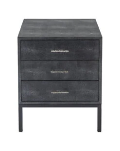 Mden Faux Shagreen Nightstand Home