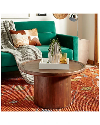 Safavieh Furniture Devin Round Pedestal Coffee Table Home - Image 2