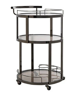 Safavieh Rio 3-Tier Round Bar Cart & Wine Rack Home