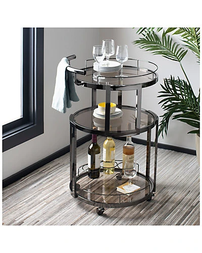 Safavieh Rio 3-Tier Round Bar Cart & Wine Rack Home - Image 2