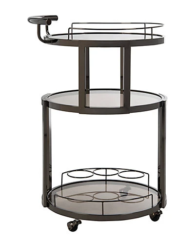 Safavieh Rio 3-Tier Round Bar Cart & Wine Rack Home - Image 3