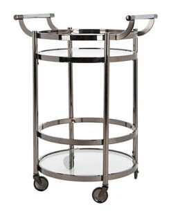 Safavieh Sienna 2-Tier Round Bar Cart Home
