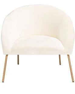 Safavieh Mandi Cream Velvet Accent Chair Home