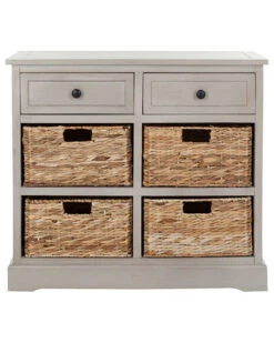 Safavieh Herman Storage Unit With Wicker Baskets Home