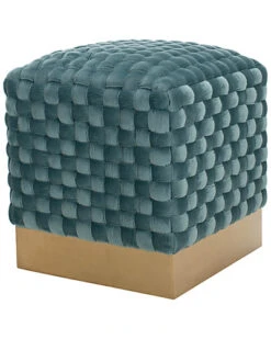 Ravyn Woven Velvet Ottoman Home