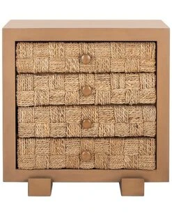 Rosario Woven Wood Nightstand Home
