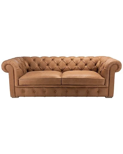 Andres Leather Chesterfield Sofa Home