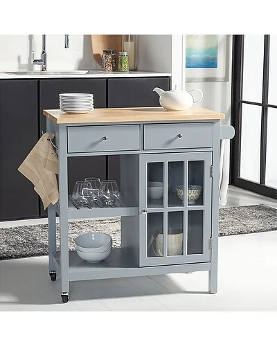 Safavieh Locklyn Kitchen Cart Home - Image 2