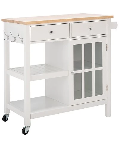 Safavieh Locklyn 2-Drawer 2-Shelf Kitchen Cart Home