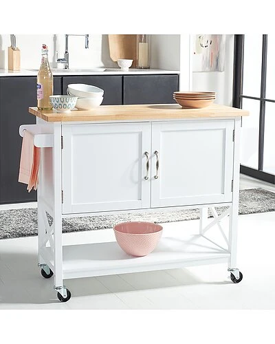 Safavieh Kesler 2 Door 1-Shelf Kitchen Cart Home - Image 2