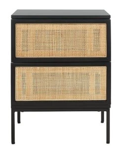Safavieh Zadie 2-Drawer Rattan Nightstand Home