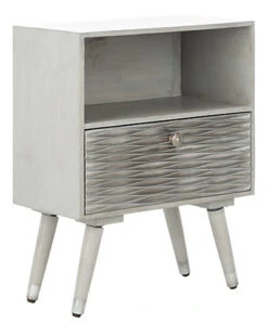 Safavieh Brandy 1 Drawer Textured Nightstand Home