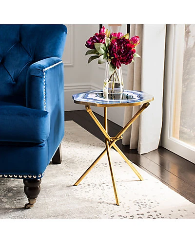 Safavieh Celeste Faux Agate Side Table Home - Image 2