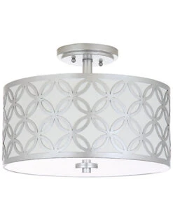 Safavieh Cecily 3-Light Silver Flush Mount Home