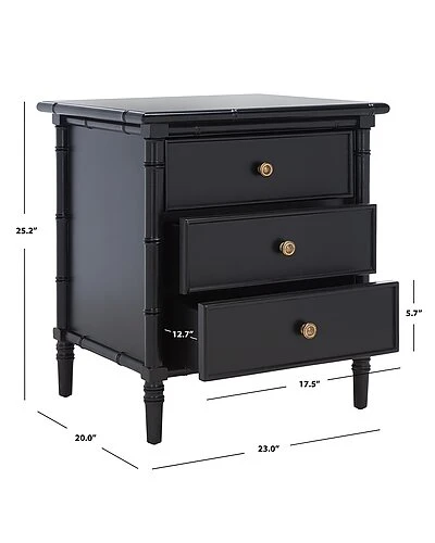 Safavieh Mina 3 Drawer Nightstand Home - Image 3