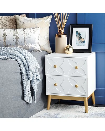 Safavieh Ottoline 2 Drawer Patterned Nst Home - Image 2