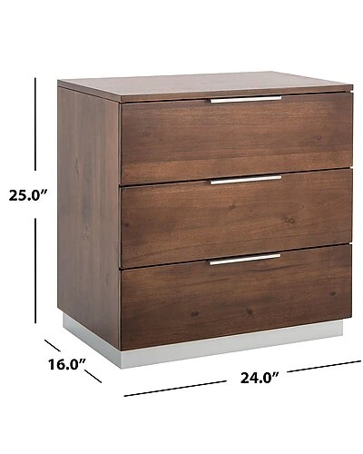 Safavieh Brylin 3-Drawer Nightstand Home - Image 3