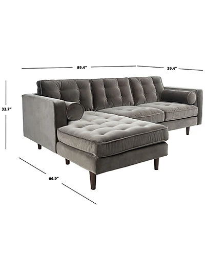 Pepper Tufted Velvet Sectional Home - Image 2