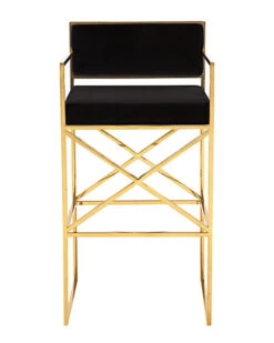 Kian Velvet Directors Stool Home