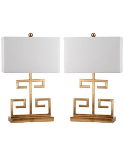 Safavieh Set Of 2 Greek Key 25in Table Lamps Home