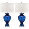 Safavieh Set Of 2 Morocco Navy 27in Glass Table Lamps Home