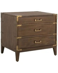 Nisha 3 Drawer Wood Nightstand Home