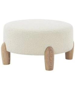 Perez Scandinavian Round Ottoman Home
