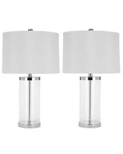 Safavieh Set Of 2 Jeanie 25in Cylinder Table Lamps Home