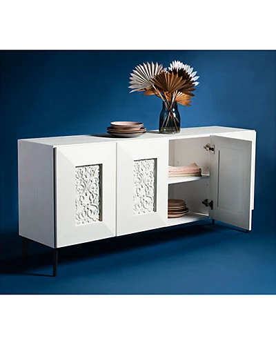 Jennings Carved Wood Sideboard Home - Image 5