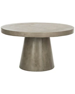 Safavieh Delfia Indoor/Outdoor Modern Concrete Round 27.56in Dia Coffee Table Home