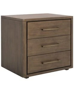 Rosey 3 Drawer Wood Nightstand Home