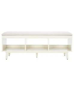 Safavieh Cricket Open Shelf Bench With Cushion Home