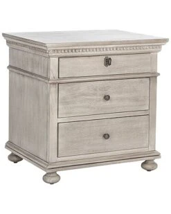 Allisyn 3 Drawer Wood Nightstand Home