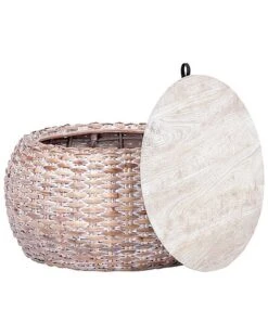 Safavieh Klarysa Wood And Rattan Coffee Table Home