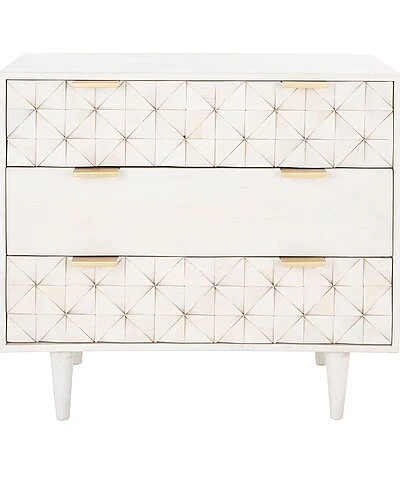 Safavieh Zinnia Brass 3 Drawer Chest Home