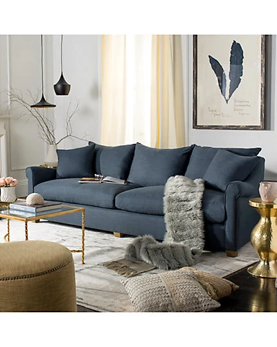 Fraiser Navy Linen Sofa Home - Image 5