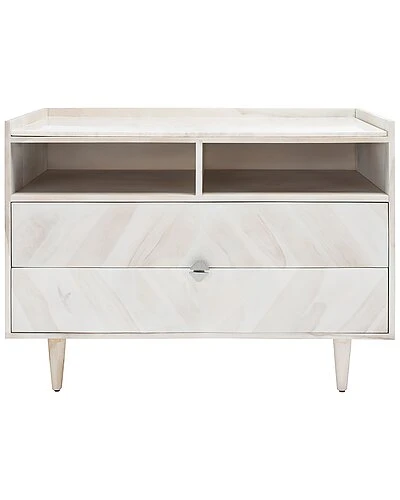Rose Herringbone Nightstand Home