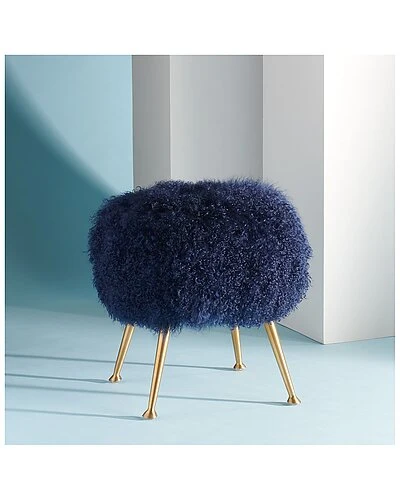Anna Sheepskin Ottoman Home - Image 4