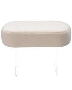 Warren Faux Sheepskin Ottoman Home