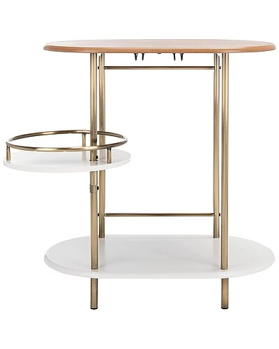 Safavieh Iva 3 Tier Walnut Swivel Bar Table Home