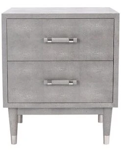 Jodie Faux Shagreen Nightstand Home