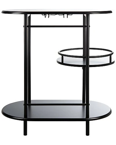 Safavieh Iva 3 Tier Black Swivel Bar Table Home