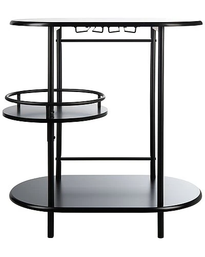 Safavieh Iva 3 Tier Black Swivel Bar Table Home - Image 3