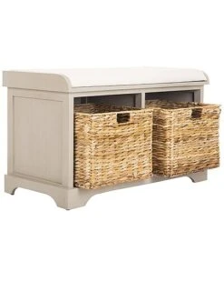 Safavieh Freddy Wicker Storage Bench Home