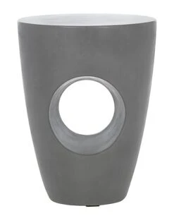 Safavieh Aishi Indoor/Outdoor Modern Concrete Round 17.7in Accent Table Home