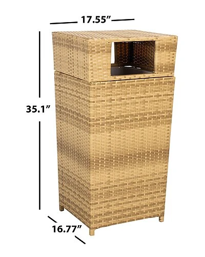 Safavieh Mazeli Outdoor Trash Bin Home - Image 5