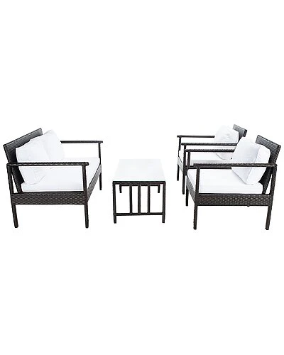 Safavieh Garnen Outdoor 4pc Living Set Home - Image 2