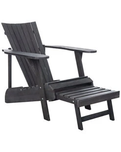 Safavieh Merlin Outdoor Adirondack Chair With Retractable Footrest Home